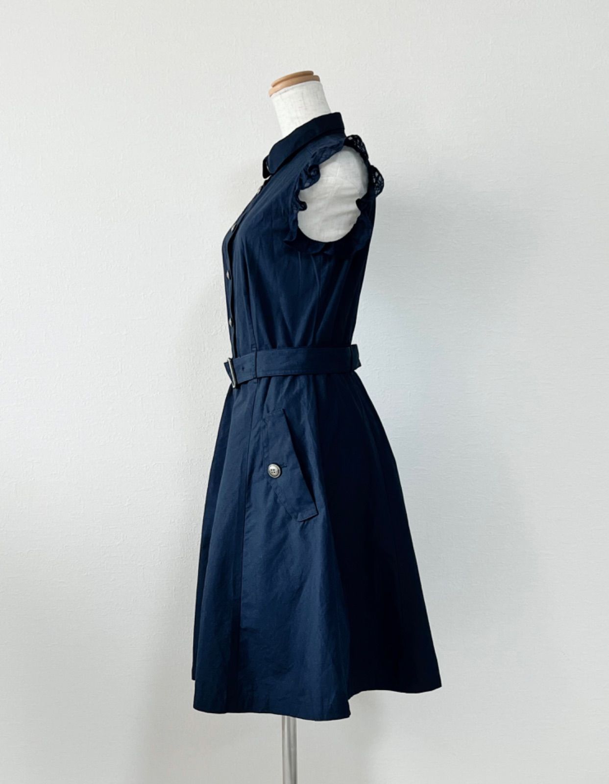 BURBERRY BLUE LABEL ネイビー ワンピース Aライン バーバリーブルー