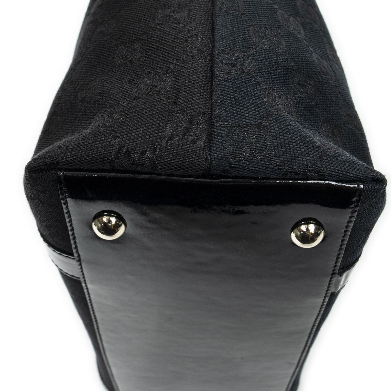 ジップ トート黒GGキャンバスA