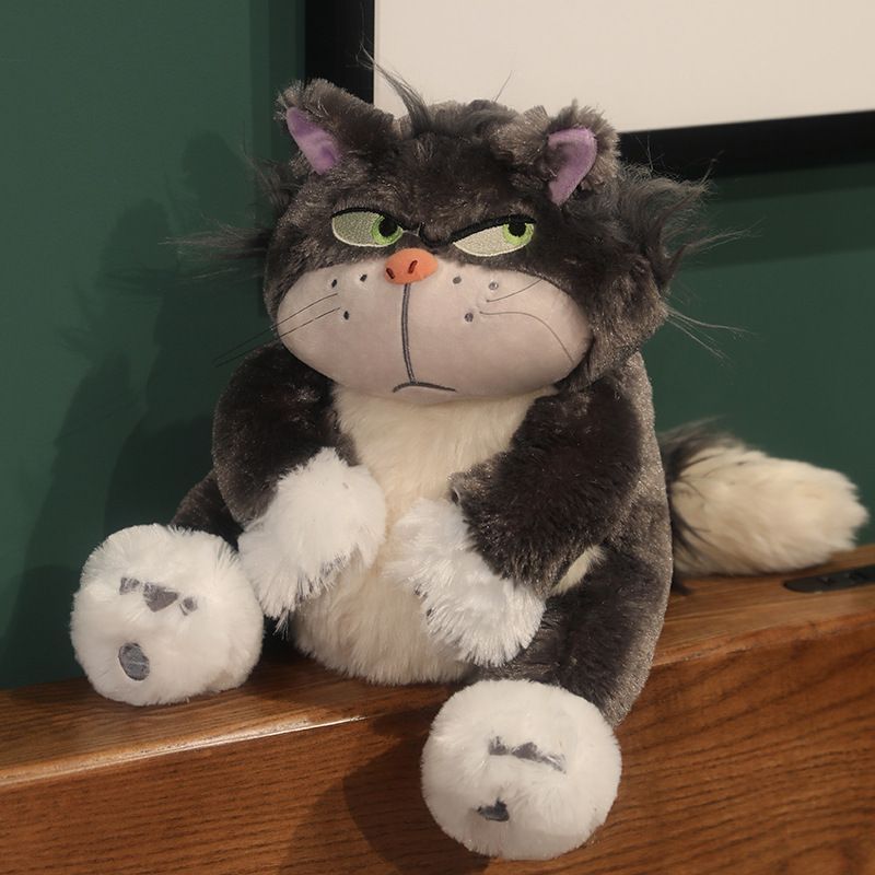 ルシファー 猫ぬいぐるみ 可愛い ルシファー猫抱き枕 ルシファー猫ぬいぐるみ スーパーもちもちぬいぐるみ 丸っこい ルシファー猫クッション(30cm)