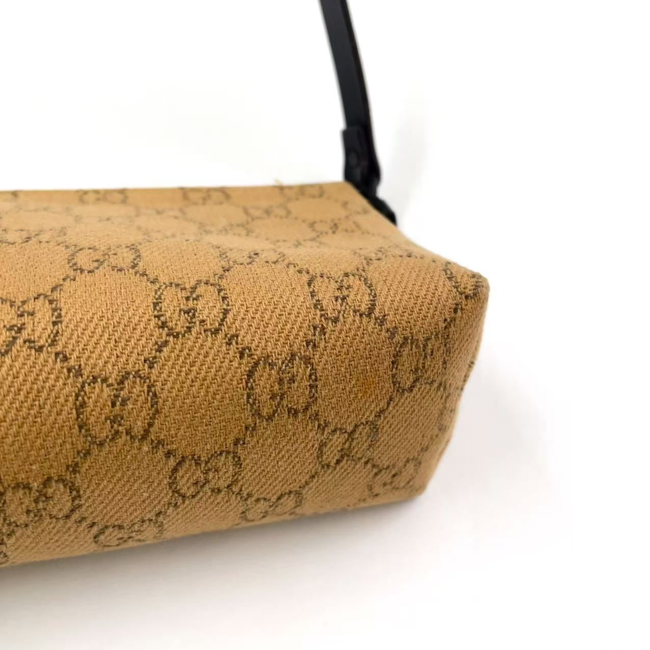 アクセサリーポーチ レザー×キャンバス