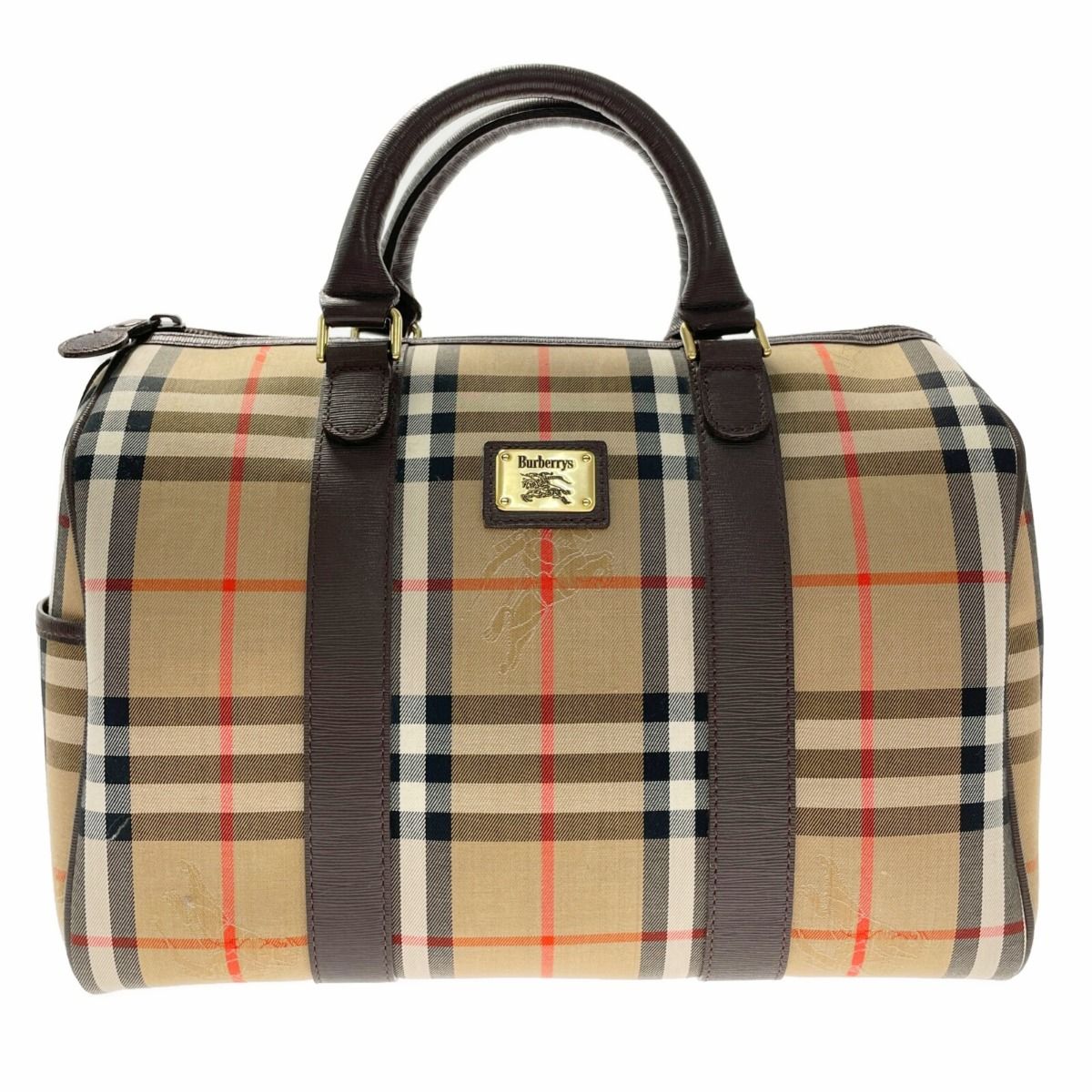 BURBERRY バーバリー ミニボストンバッグ ハンドバッグ キャメル