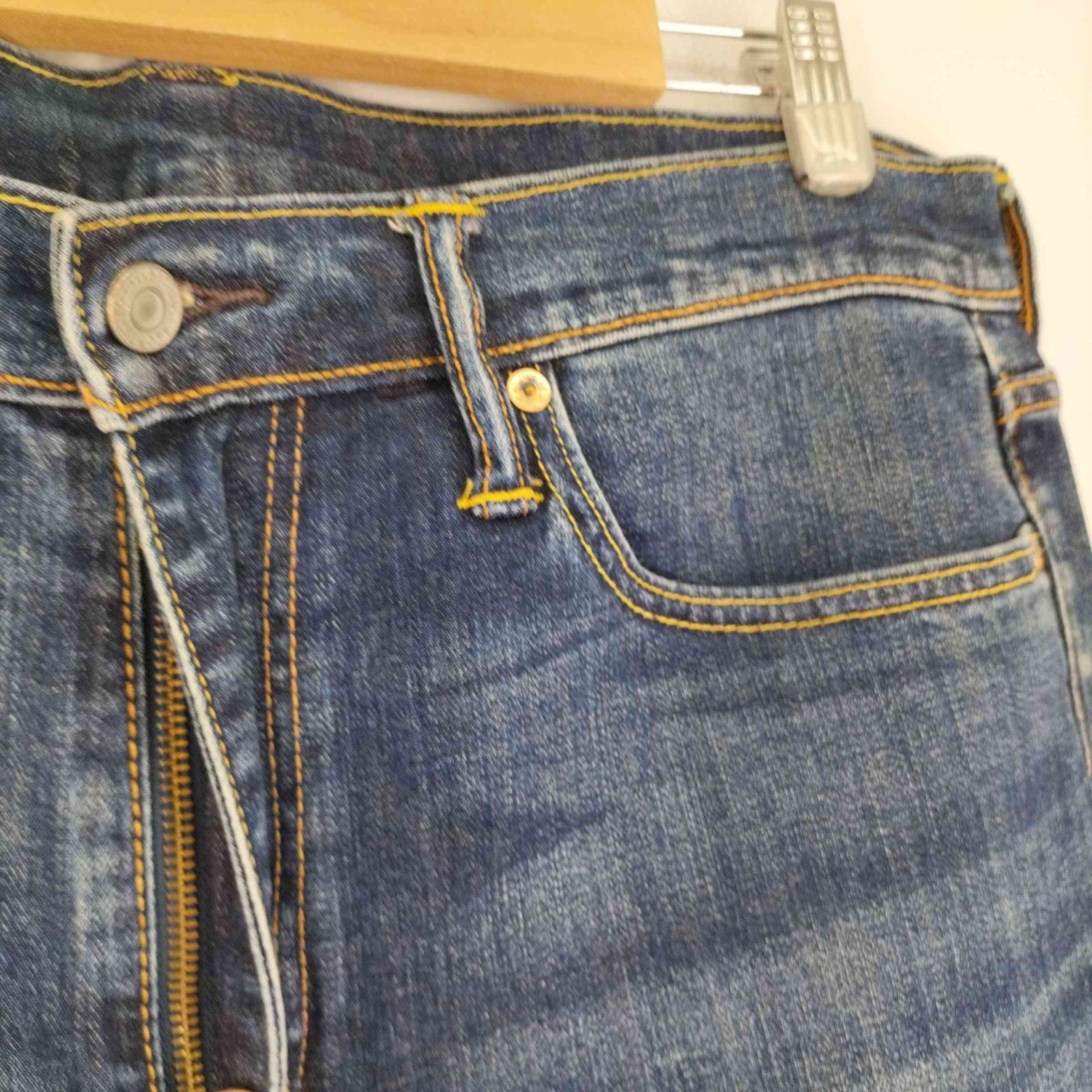 リーバイス Levis 513 ジッパーフライ ストレッチ ストレートデニム 革 