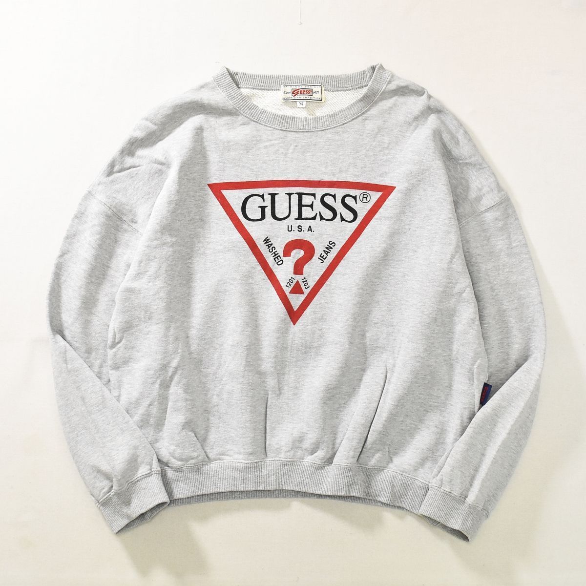 90s ゲス GUESS ビッグロゴ スウェット パーカー USサイズ - トップス