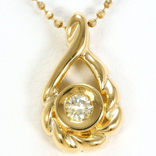 K10YG ネックレス necklace ダイヤ 0.11 総重量約3.1g 約50cm
