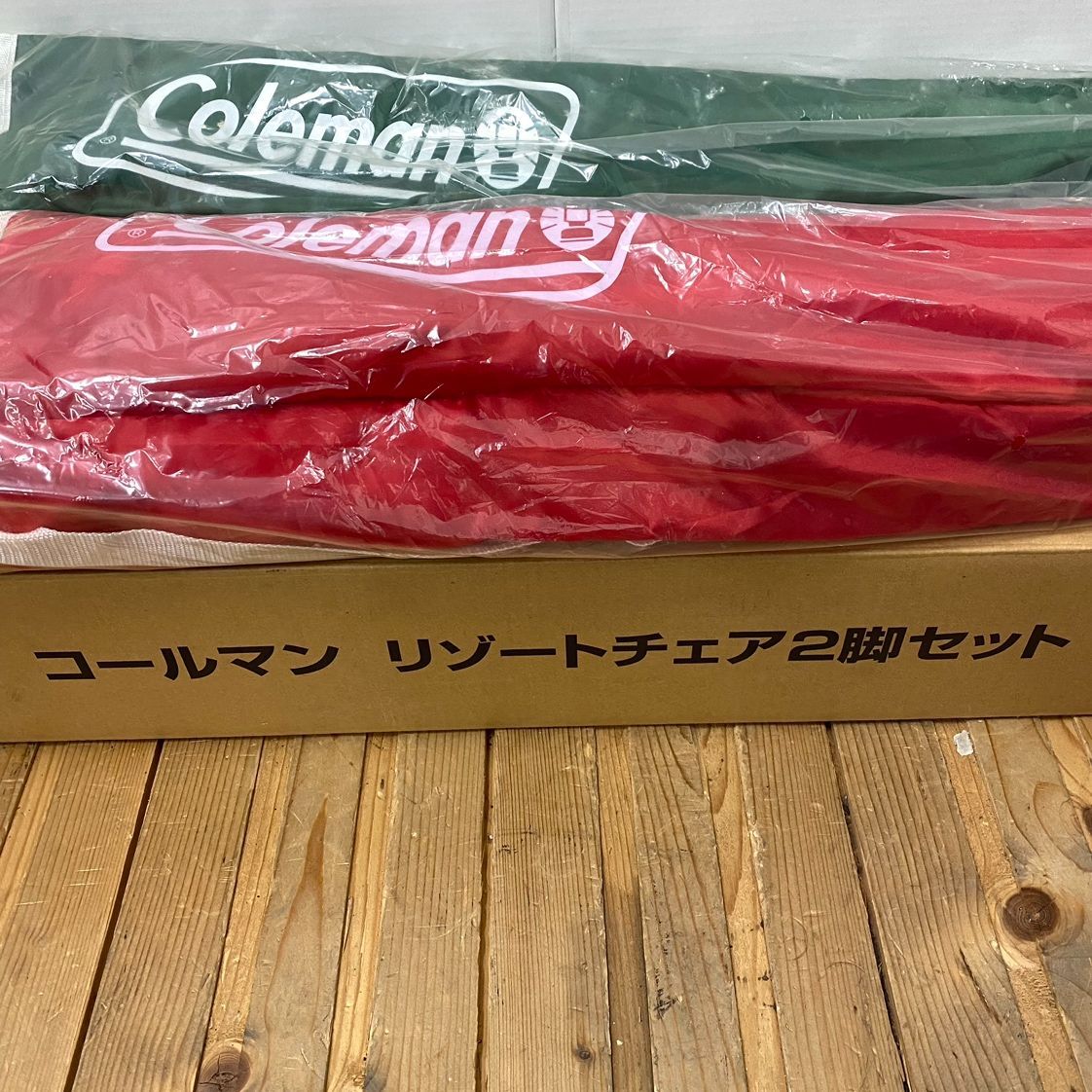 未使用/2脚セット】コールマン/COLEMAN/リゾートチェア2/RESORT CHAIR Ⅱ/レッド&グリーン/  (62-2024-0217-KO-006) - メルカリ