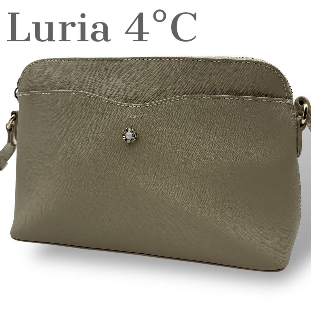 良品】ルリアヨンドシー 4℃ ショルダーバッグ レザー アイボリー b63 