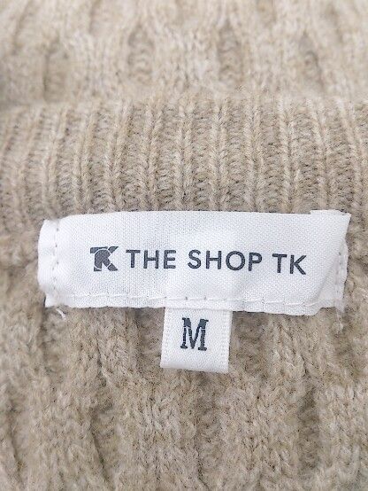 ◇ THE SHOP TK ザショップティーケー TAKEO KIKUCHI 長袖 ニット セーター サイズM ベージュ系 メンズ P  【1305250003108】