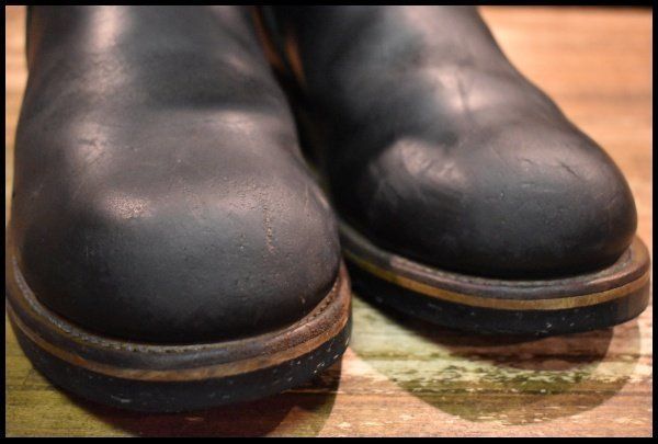  8.5 D PT 91刺繍 98年 レッドウィング 8270 ナイフポケット エンジニア 黒 ブラック スチールトゥ ブーツ redwing FI 187 エンジニアブーツ ブーツ 革靴