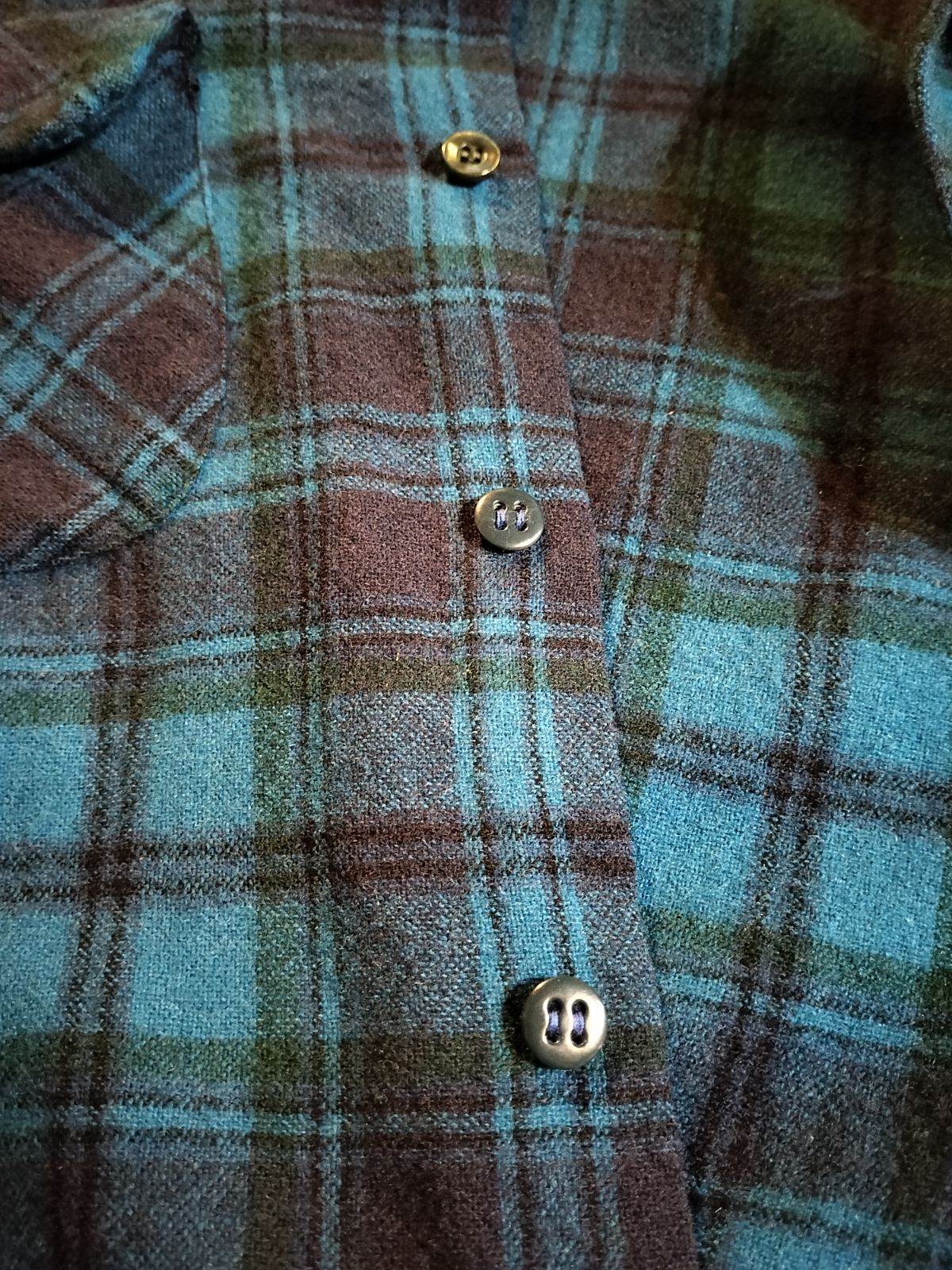 ✨70s✨ペンドルトン★ボードシャツ★単色★ネイビー★開襟★ボックスシルエット★ USA製】60's 「PENDLETON ペンドルトン」 ボードシャツ ブルー M