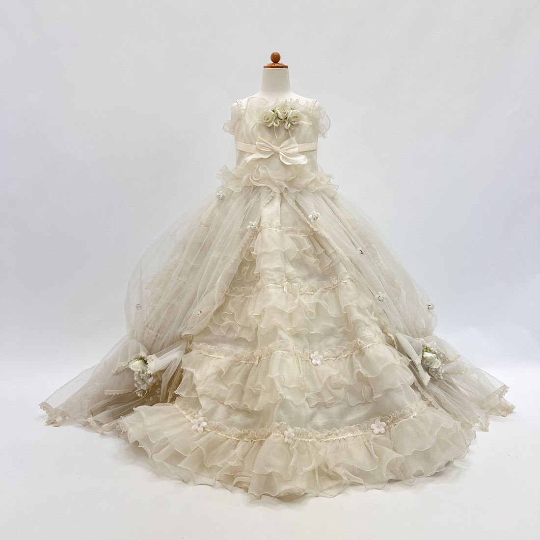 キッズドレス 子供ドレス ホワイト系 サイズ7 KD-56