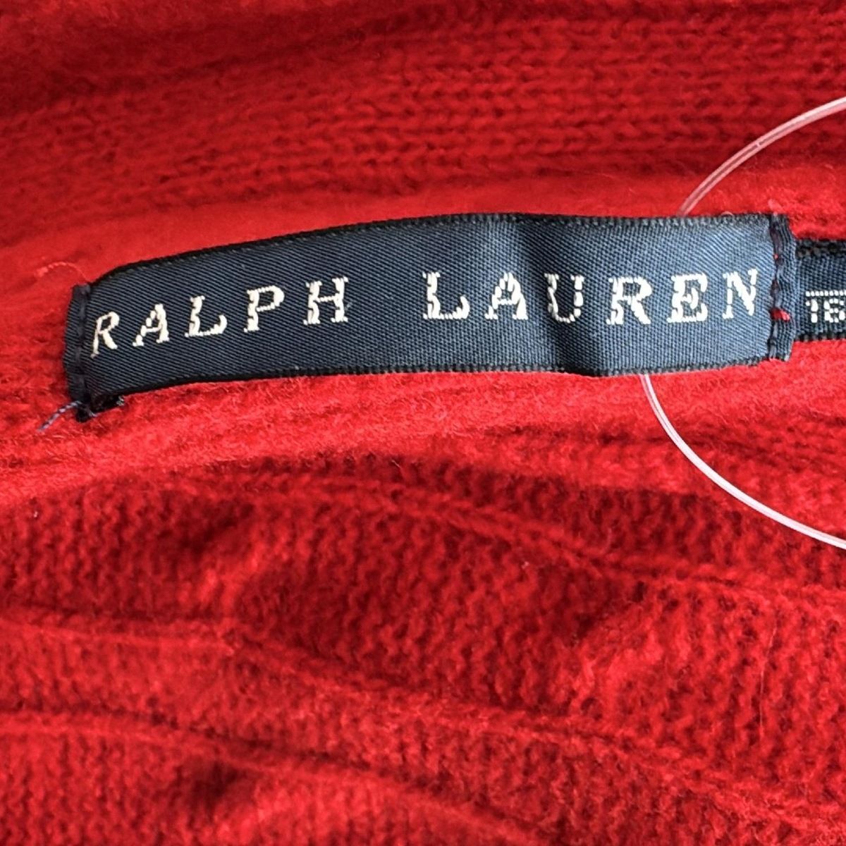  RalphLauren ラルフローレン カーディガン サイズS レディース - レッド 長袖 長袖 カーディガン ボレロ アンサンブル