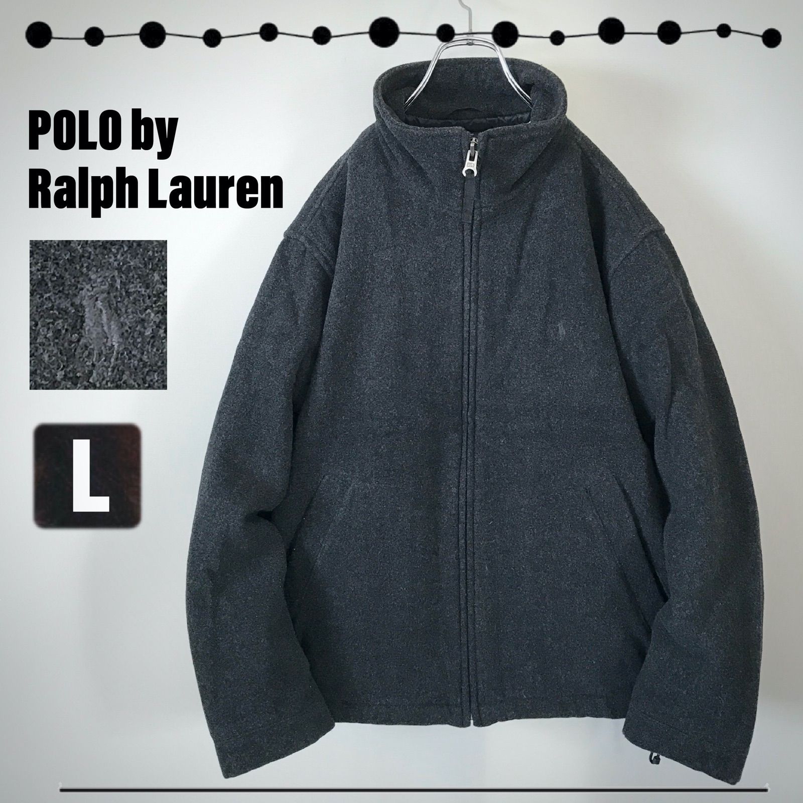 POLO by Ralph Lauren★ラルフローレン★メルトンウールドリズラー★ポニーロゴ刺繍★キルティングライナージャケット★メンズL 2309S111