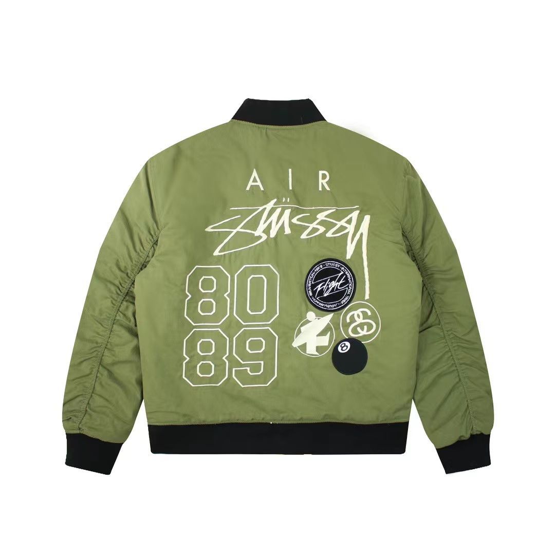 Nike x Stussy Reversible Jacket刺繍 グリーン M