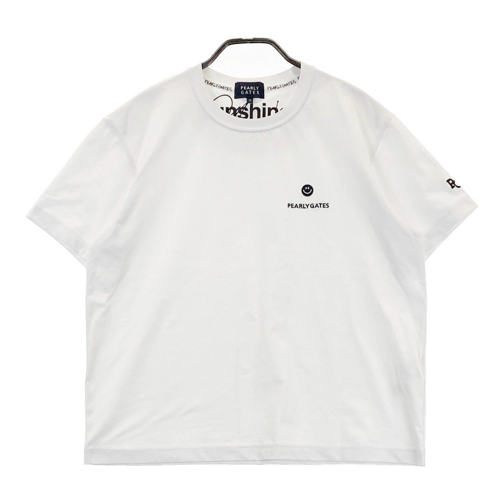 サイズ 0 PEARLY GATES パーリーゲイツ 2025年モデル ニコちゃん クルーネック 半袖Tシャツ ホワイト系 240101412838 ゴルフウェア レディース ストスト
