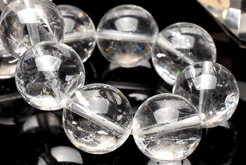 サマーセール！ １点物 コロンビア産 レムリアンシードクリスタル 12.5mm ブレスレット パワーストーン 天然石 _U7623