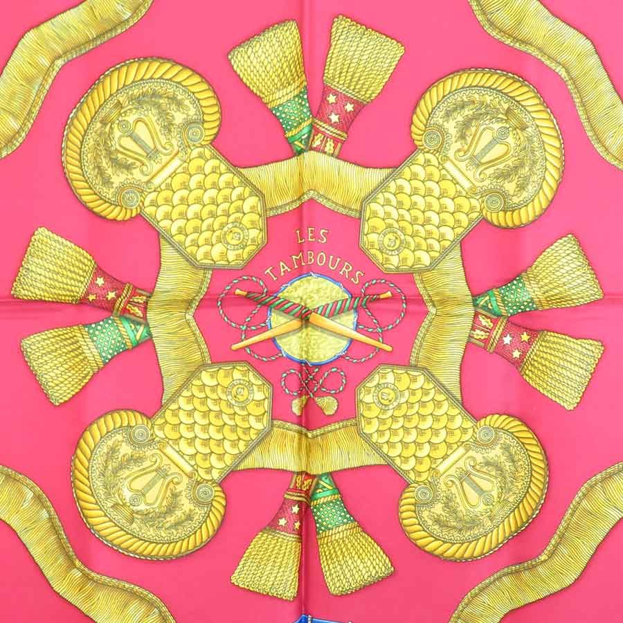 エルメス HERMES スカーフ カレ90 LES TAMBOURS - メルカリ