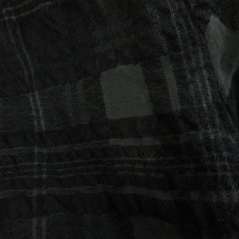 トランジット パーサッチ TRANSIT PAR SUCH ロングシャツ 長袖 チェック ウール 黒 ブラック レディース トランジット パーサッチ TRANSIT PAR SUCH ロングシャツ 長袖