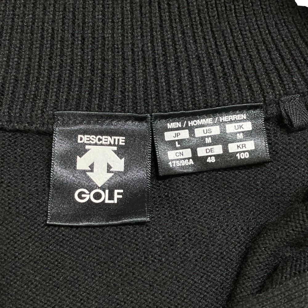 良品 DESCENTE GOLF デサントゴルフ ハーフジップ 長袖 ニットセーター
