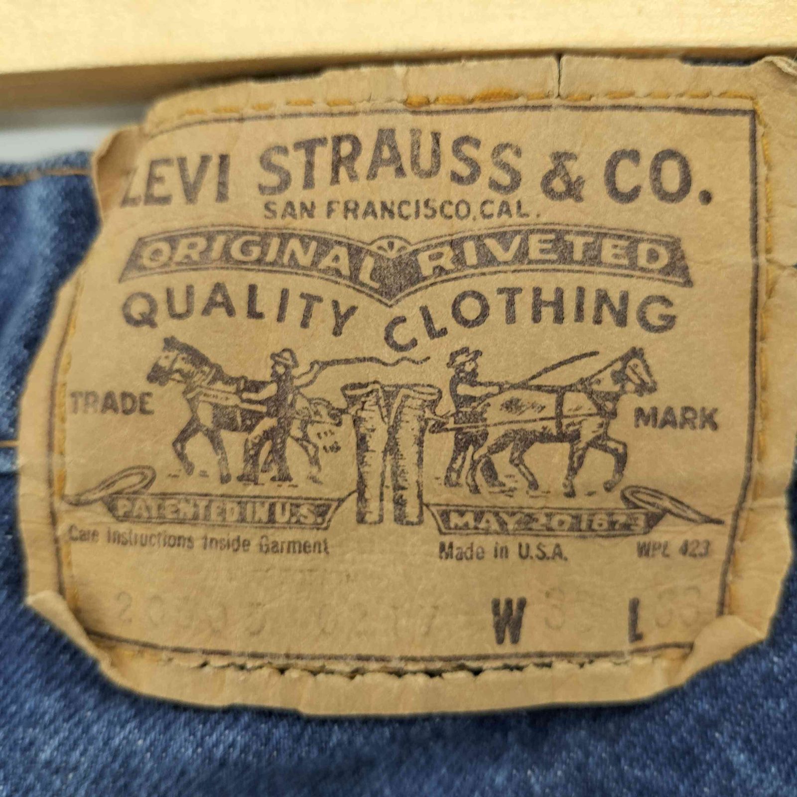 リーバイス Levis 80S USA製 紙タグ ジップフライデニムパンツ 42TALON