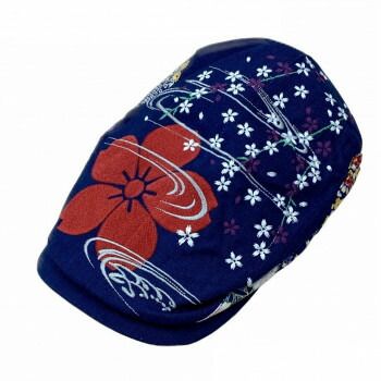 大西賢製販 Ripple 刺繍ハンチング 流水桜 紺 H32-SH12