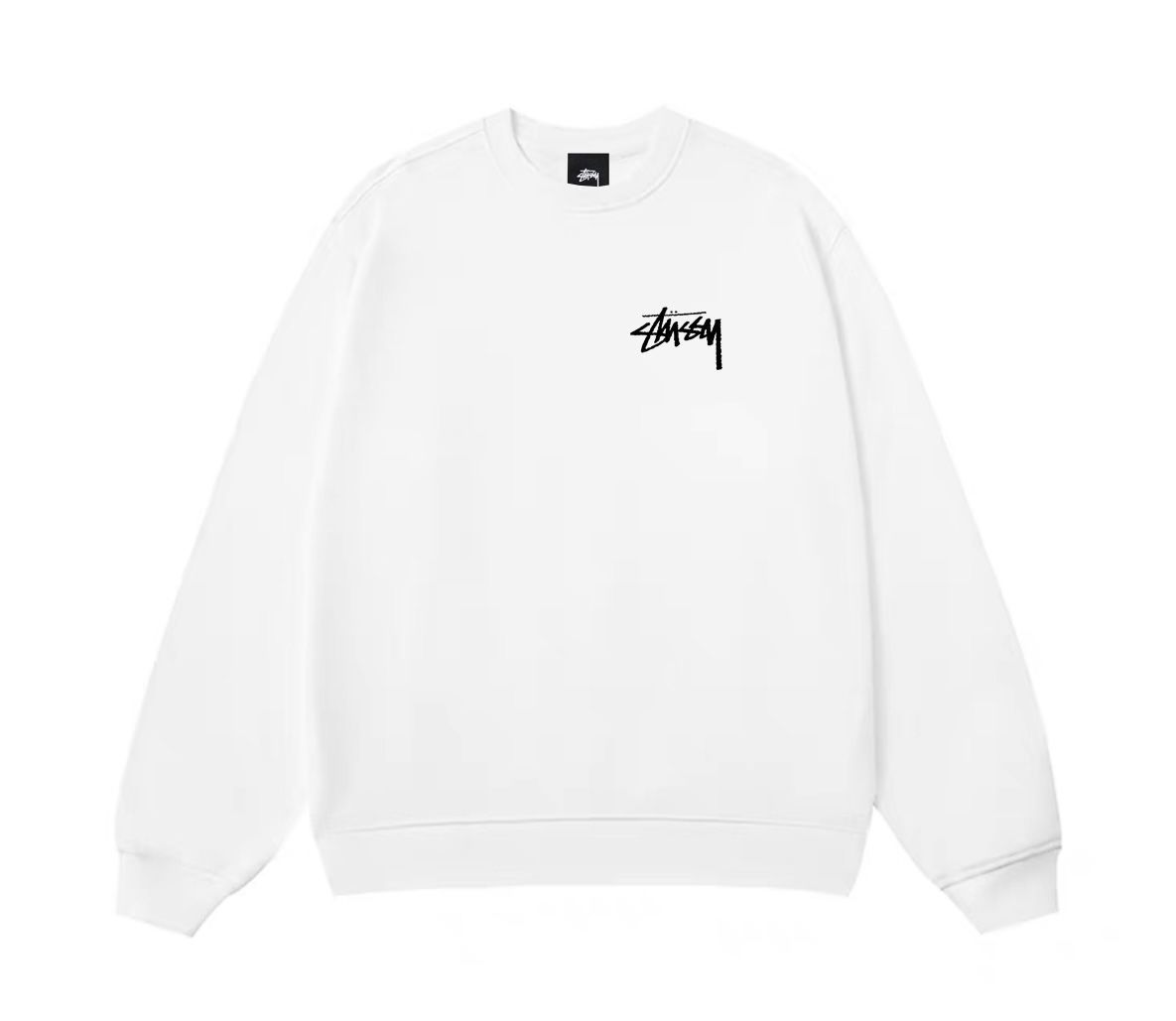 STUSSY（ステューシー）SS22 クラシックバックプリント ビッグロゴクルーネックスウェットシャツ 男女兼用 素材は350gの純綿フリース