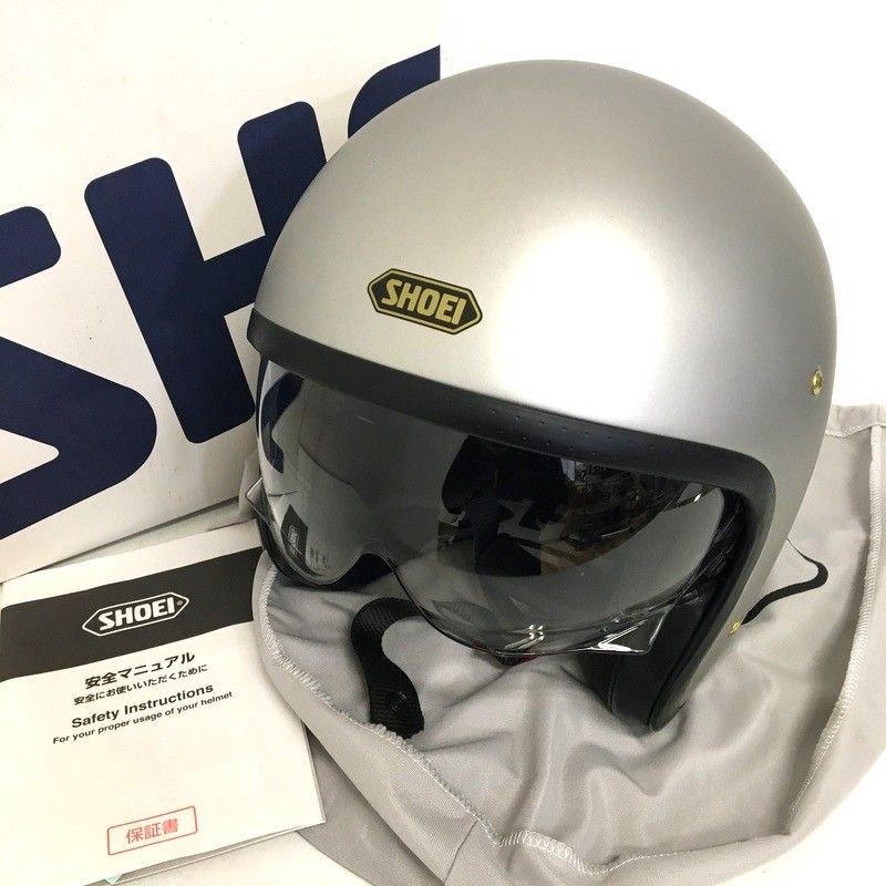 SHOEI ショウエイ J O ジェットヘルメット 除菌消臭済 Mサイズ マットライトシルバー オートバイ ツーリング ライディング バイカー バイク用品 TA3423