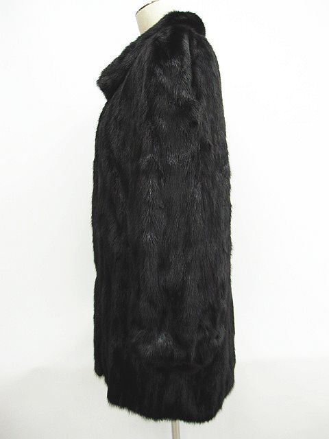 タグ付き 未使用 サガミンク サガロイヤル 金タグ 総裏地 ロングコート 13 美品 サガミンク 金サガ 金タグ ダークブラウン ブラック系 コート 13
