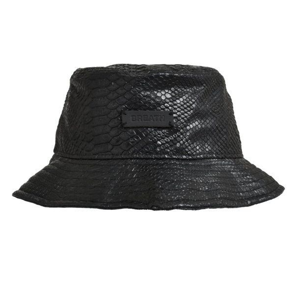 BREATH | faux leather hat | crocodile