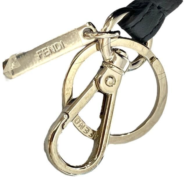 美品】FENDI フェンディ カーリト 7AR512 キーホルダー バッグチャーム チャーム スタッズ ナイロン レザー ファー ブラック - メルカリ