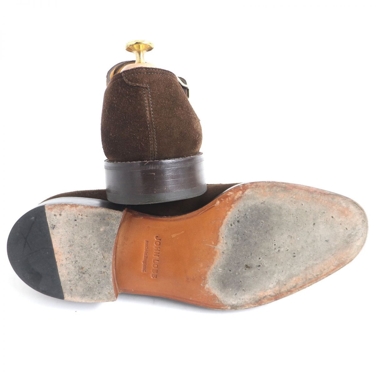 ジョンロブWilliam モンクストラップシューズ スエードブラウン7