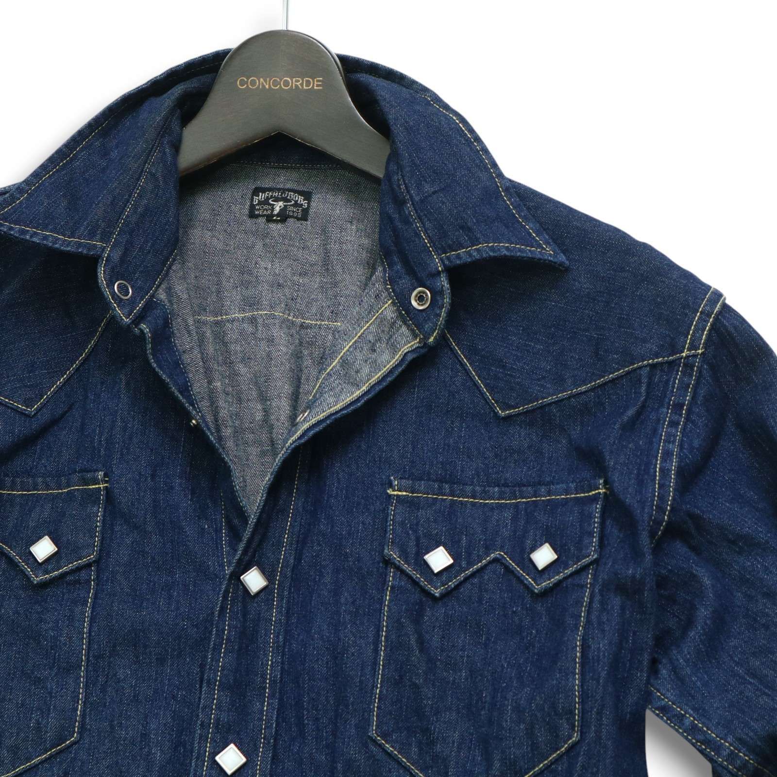 BUFFALO BOBS バッファローボブス 通年 インディゴ☆ 長袖 ウエスタン 