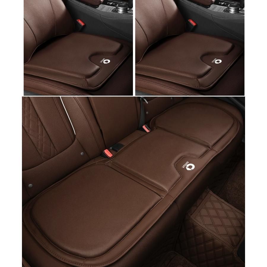 ◆ベンツ smart◆モカブラウン◆シートクッション カーシートカバー 座布団2点 車の後席1点 座席クッション 車用シート保護 滑り止め ナッ