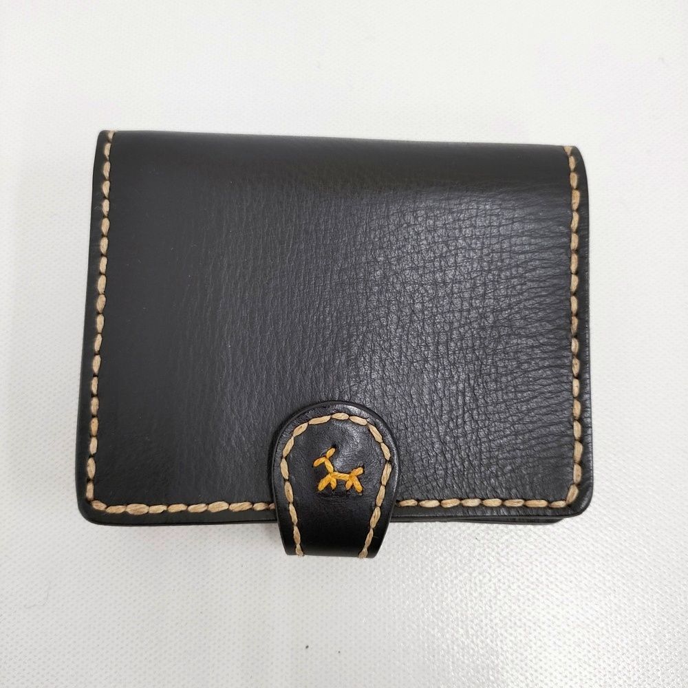 アンリークイール　二つ折り財布　HENRY CUIR HENRY CUIR(アンリークイール) レザー 二つ折り財布 ブラウン