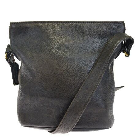 【中古】 中美品 コーチ COACH 斜め掛け ショルダーバッグ ブラウン レザー 4907 03HB954