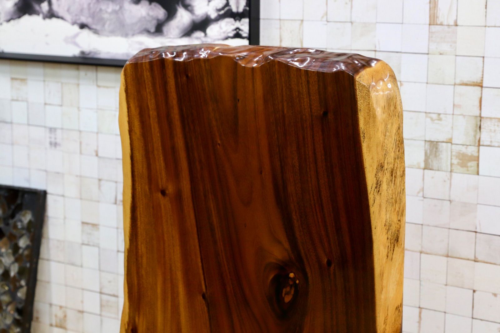 GMIK546 モンキーポッド 衝立 オブジェ 和モダン 仕切り板 玄関飾り 無垢 一枚板 客間 応接 MARWIL-DEMENAGEMENTS_CH