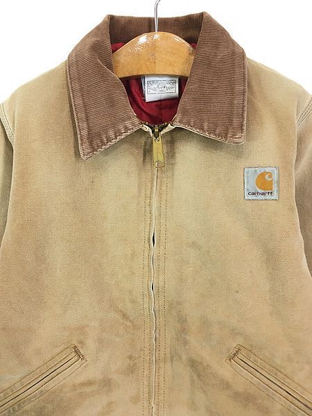 キッズ 古着 80s Carhartt レッド キルティング ライナー