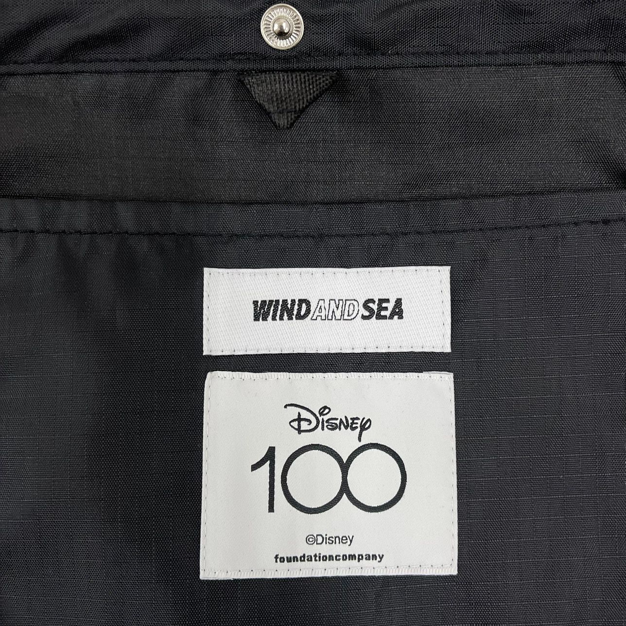 【美品タグ付】ウィンダンシー ミッキーマウス マルシェバッグ/WIND AND SEA MICKEY MOUSE MARCHE BAG/ディズニー DISNEY/ブラック系 黒 BLACK/Fサイズ/ 服飾 (75-2024-0925-KO-001)