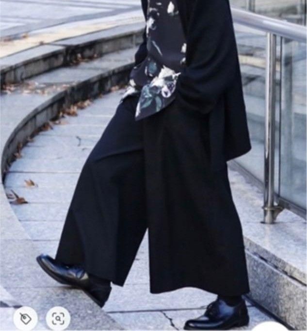 【国産在庫】☆LAD MUSICIAN ラッドミュージシャン WIDE PANTS ワイドパンツ レーヨン・コットン 日本製 サイズ42 ブラック 店舗受取可 Sサイズ