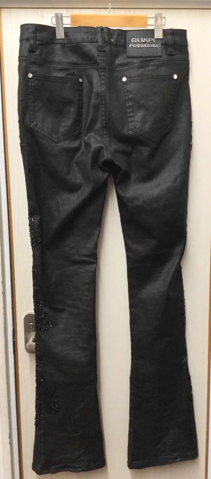 GUAPI グアピ デニムパンツ フレアスパンコール ビーズ サイズ34
