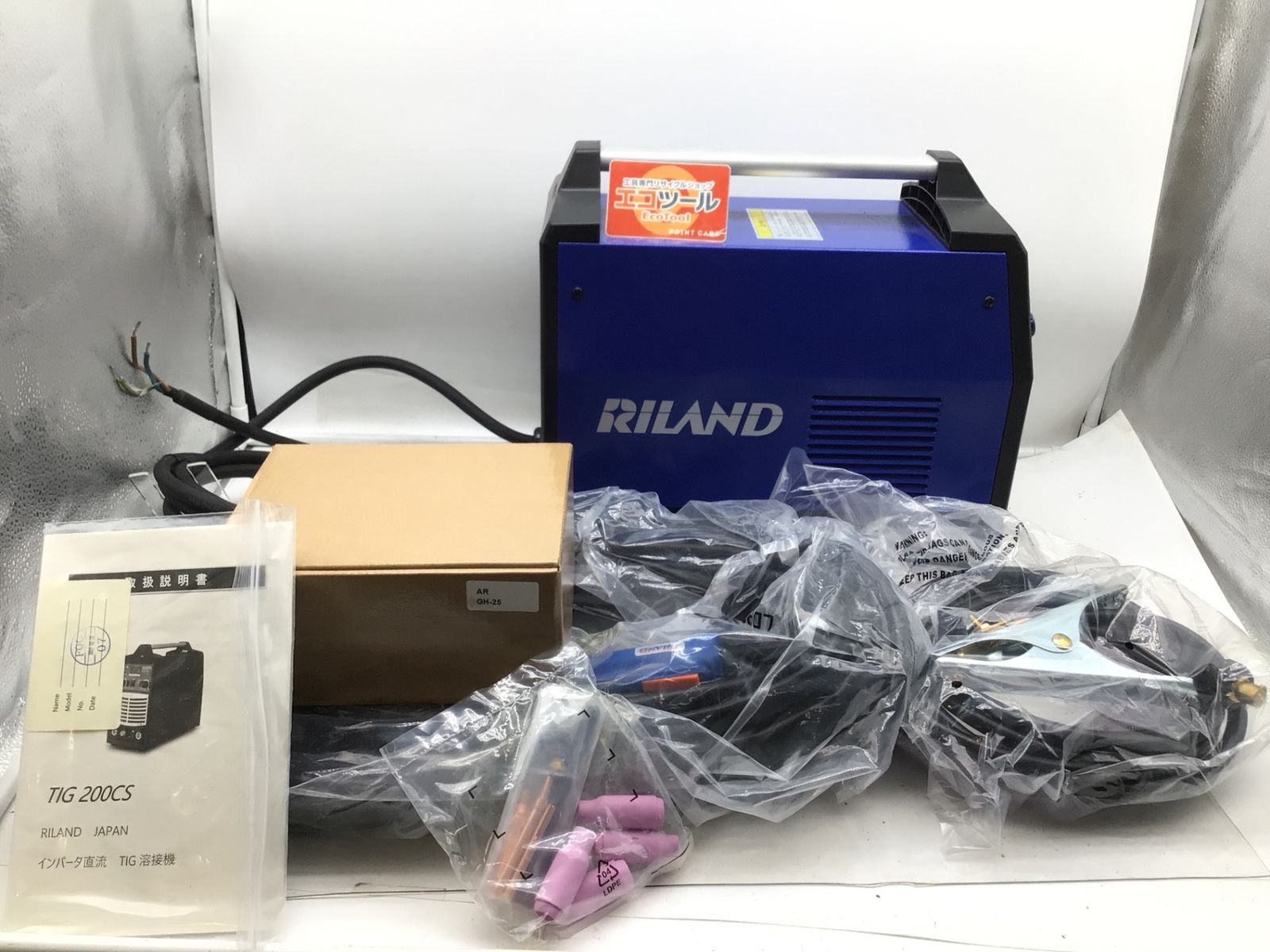 ♥ RILAND インバータ直流TIG溶接機 ブルー-ブラック TIG200CS IT1XBGFFM4YS エコツール笠寺店 M02