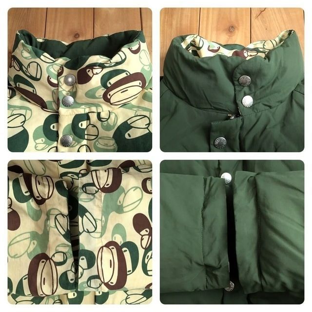 ☆リバーシブル☆ Milo camo ダウンジャケット Mサイズ a bathing ape BAPE reversible down jacket  エイプ ベイプ マイロ NIGO - メルカリ