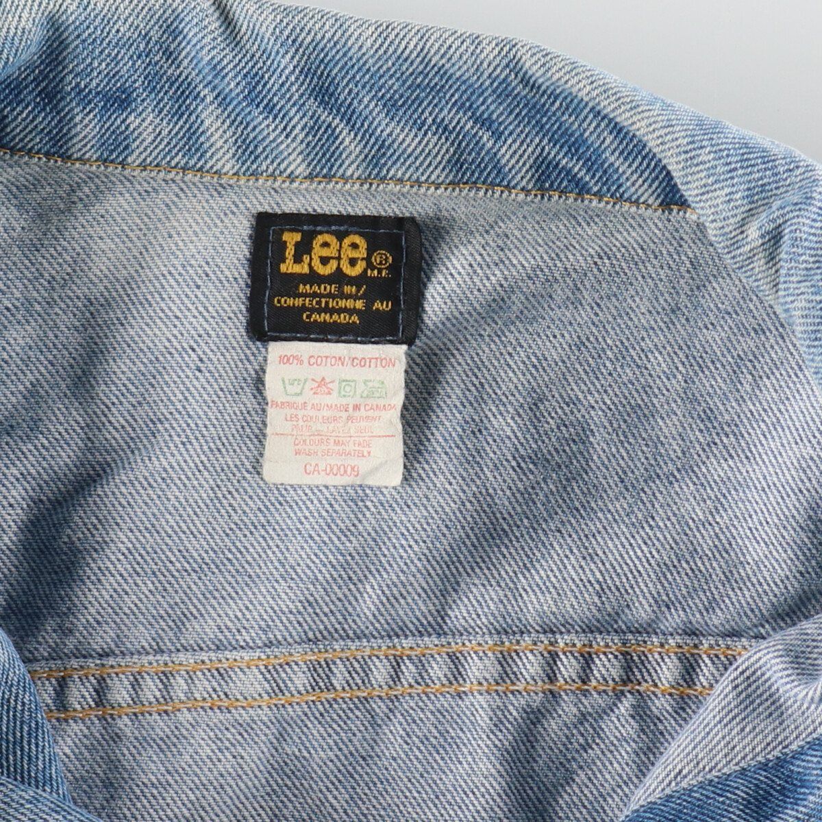 Lee 90年代 USA製 AUTHENTIC JACKET デニムジャケット 古着 ~90年代 リー Lee デニムジャケット Gジャン カナダ製
