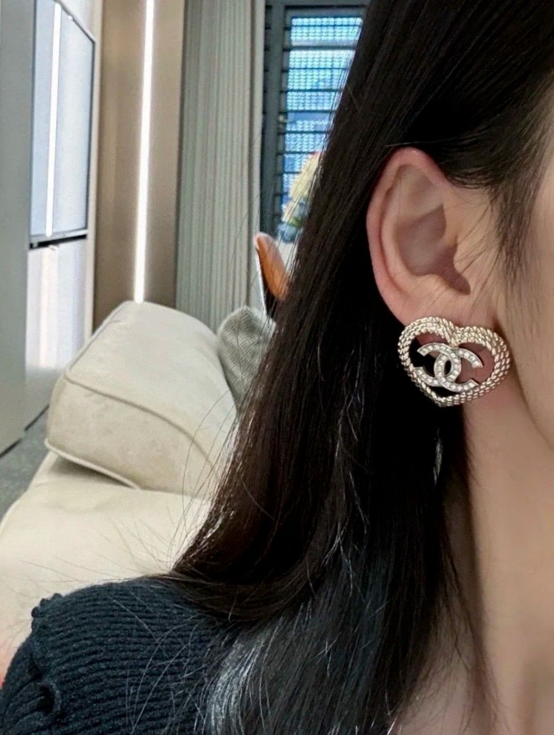 【美品】CHANEL シャネル イヤリング 今日特価】CHANEL ヴィンテージ アルファベット イヤリング 送料