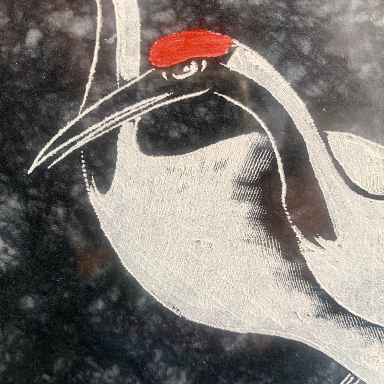 石の置物 大理石 鶴 縁起物 石の置物 大理石 鶴 縁起物