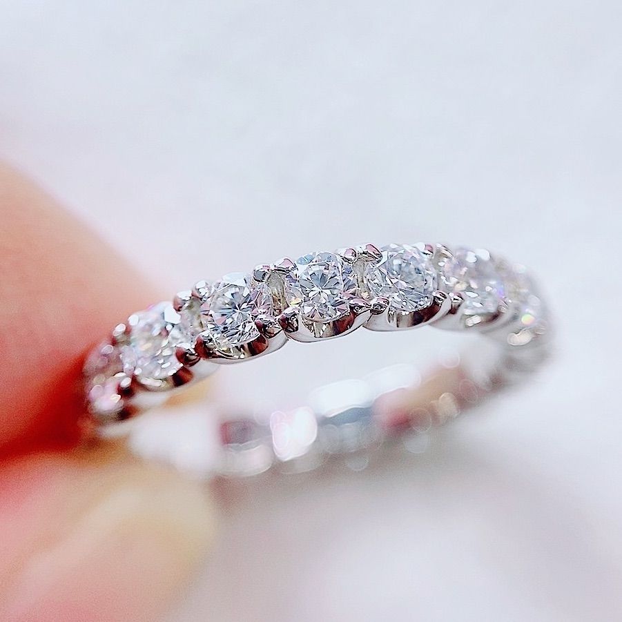 完全オーダー制☆3.00ct☆ボックス✨4点留めダイヤモンドフル 