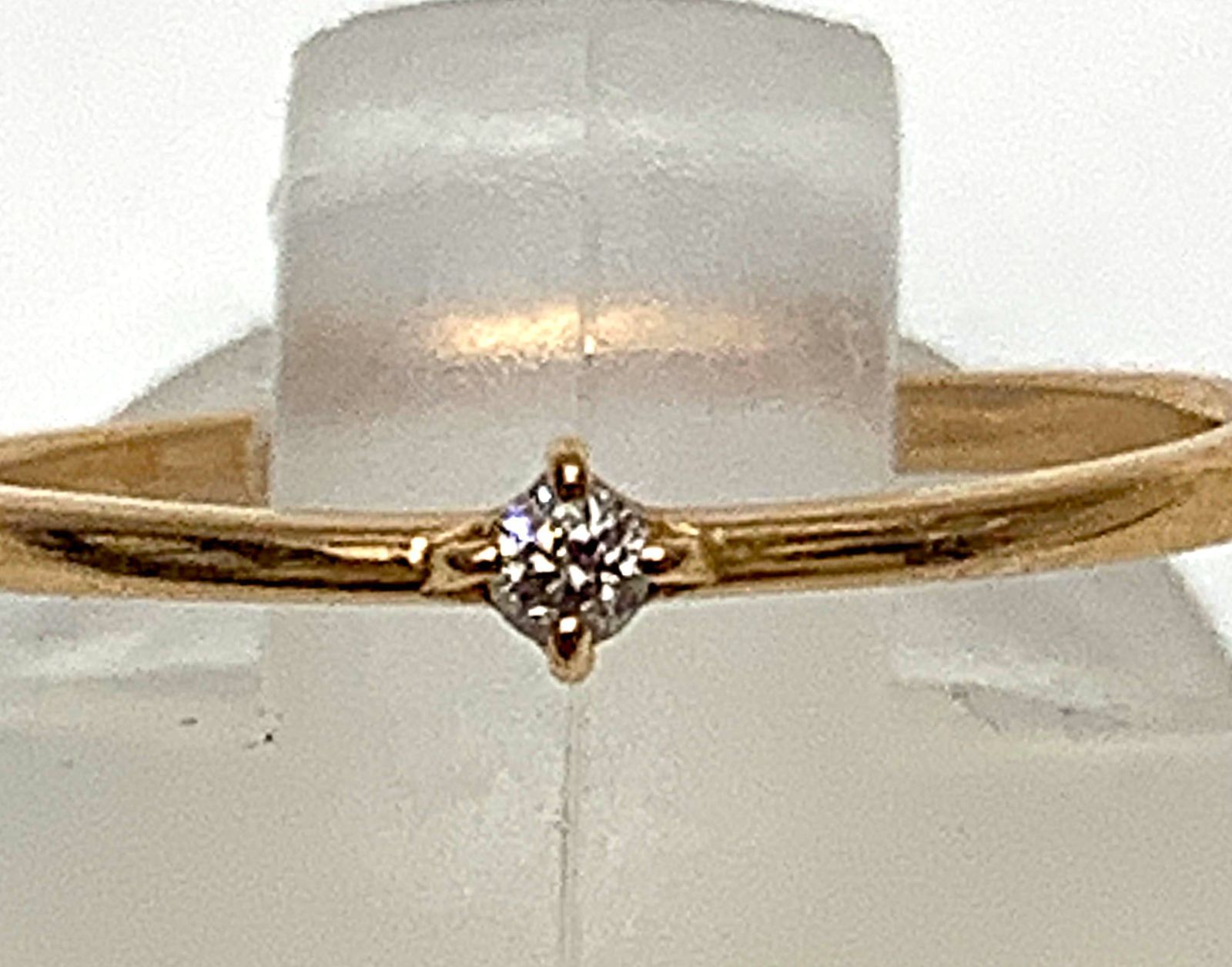 K10 ダイヤモンド 0.03ctリング 指輪 ＃9 ゴールド系 9号 0.9g 10金 