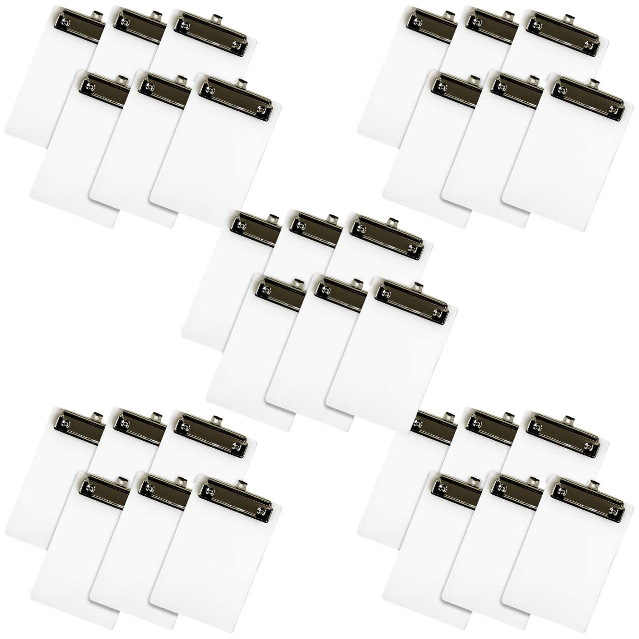 36点セット RERACO A6 クリップボード ミニサイズ 小さい クリップバインダー セット 縦型 縦 白 透明 バインダー メモパッド 36点セット