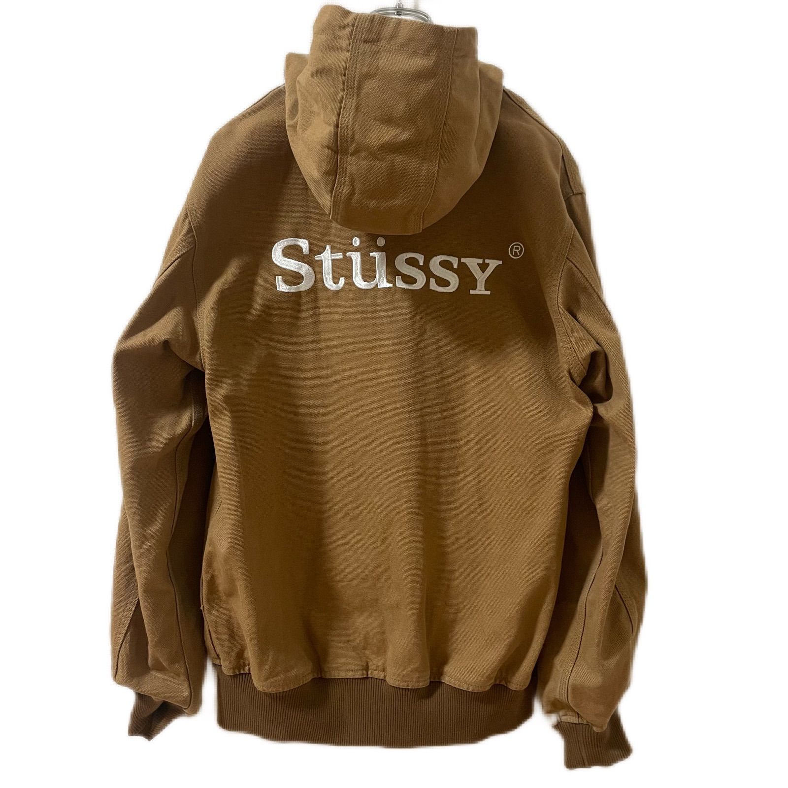 STUSSY アクティブJKT ダック地 刺繍ロゴ - メルカリ