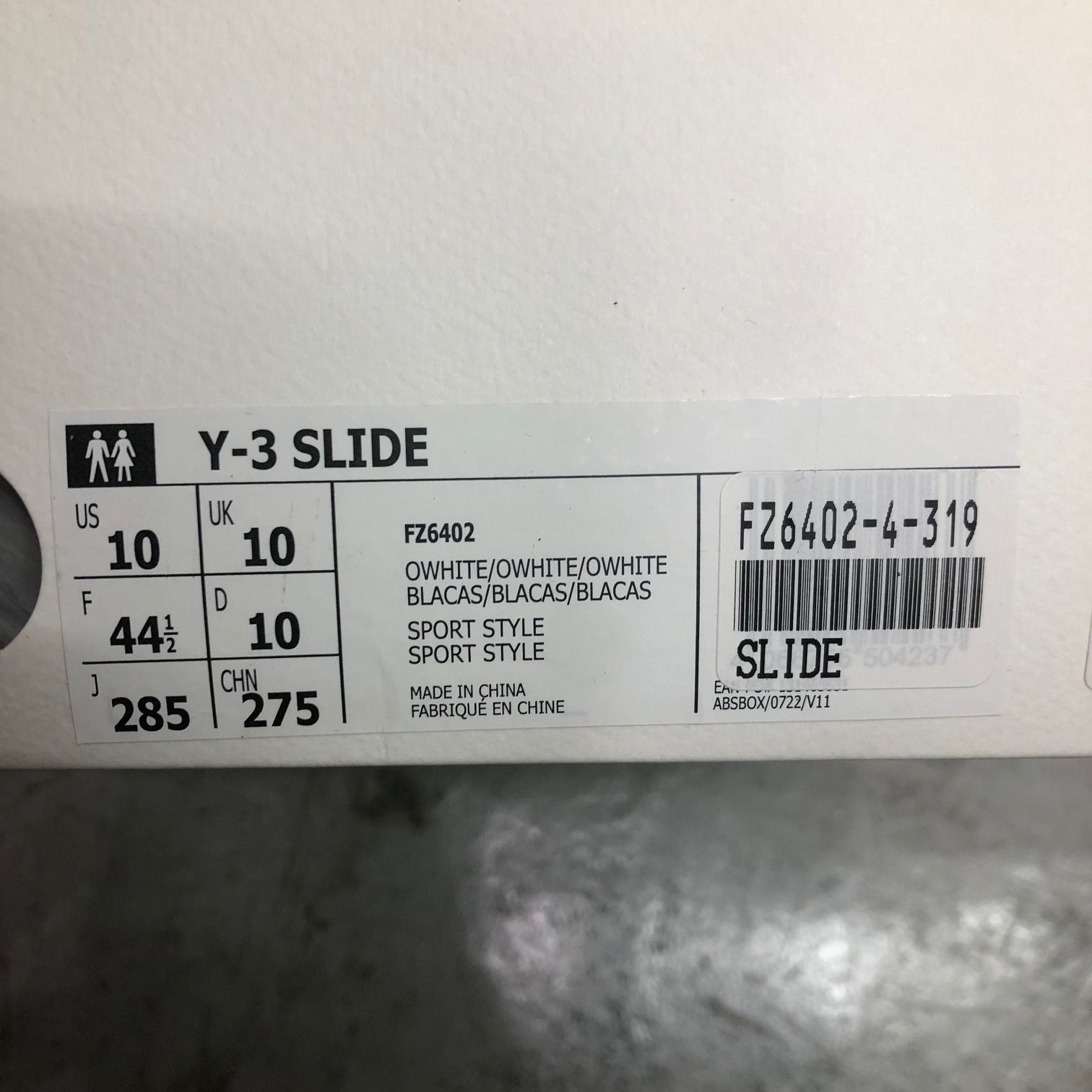 adidas Y-3 Slide Off White FZ6402 コラボ サンダル スライド