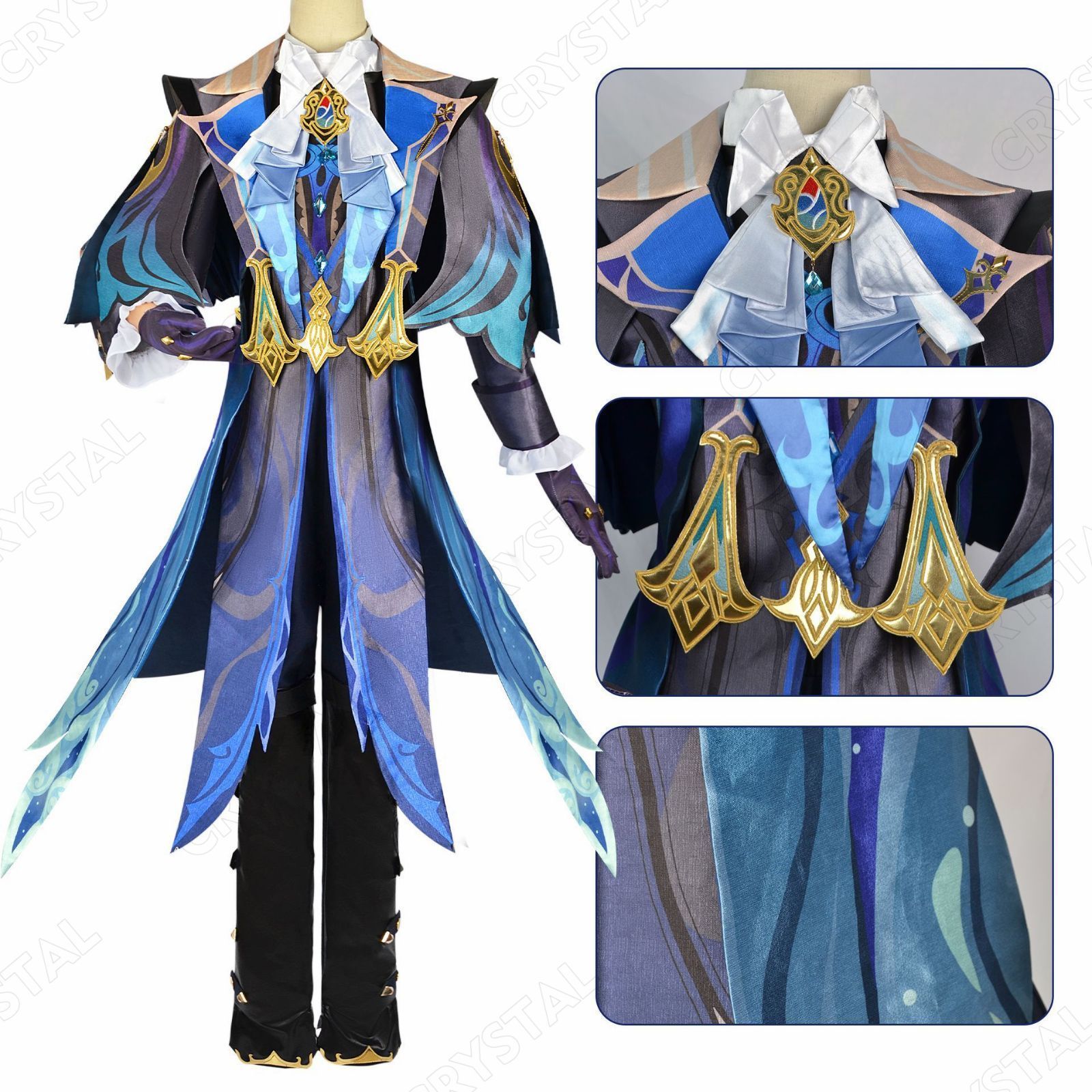 原神（Genshin）ヌヴィレット コスプレ衣装 ウイッグ付き 原神 キャラ